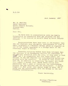 Letter from William O' Sullivan, Secretary, Arts Council to CIE